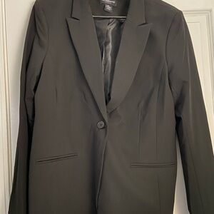 Liz Claiborne Black Sport Coat with Notched Lapels